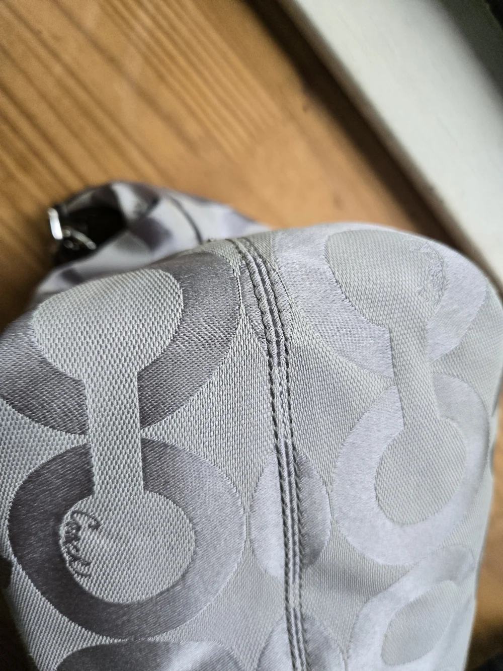 Coach Optic Signature Hobo Bag in Light Grey